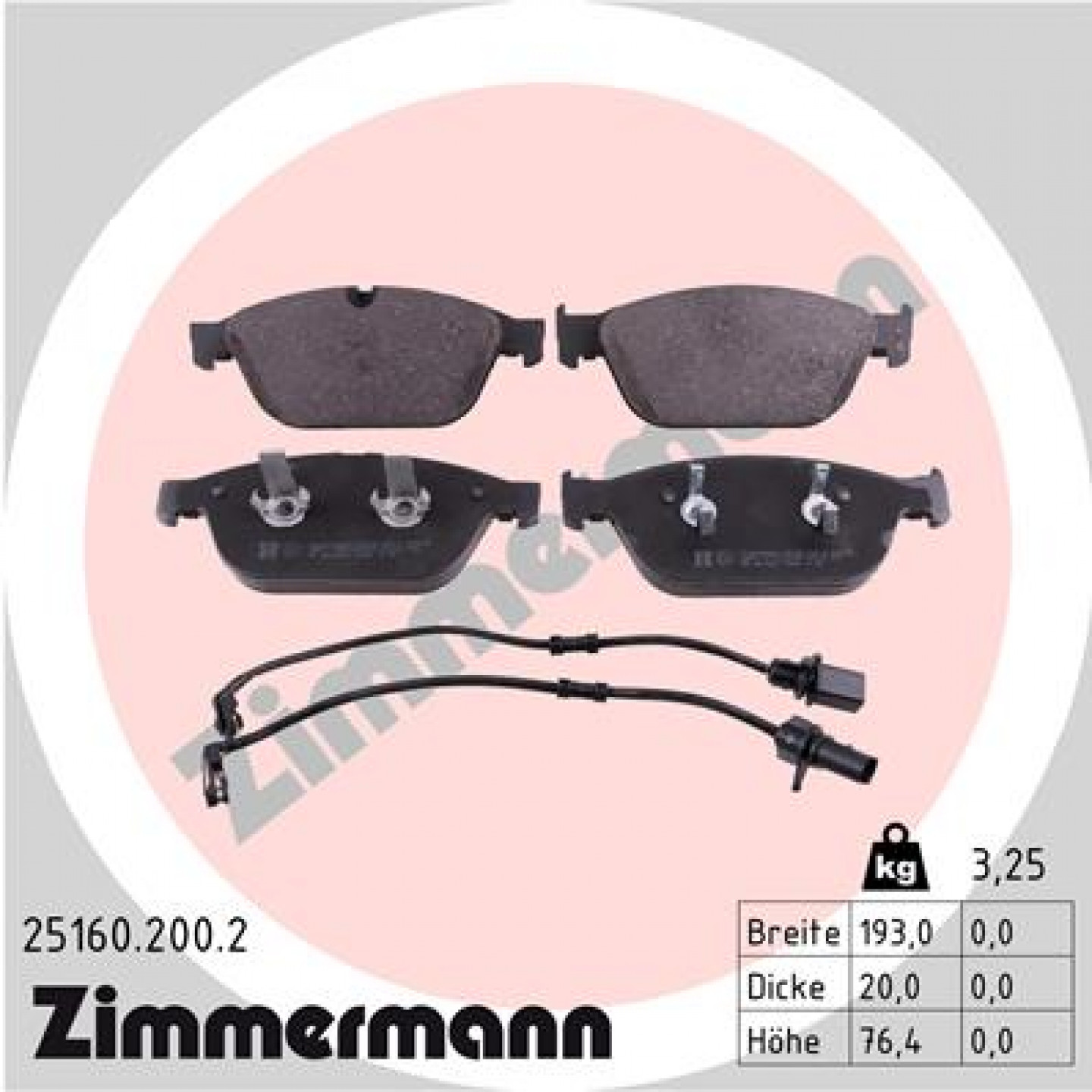 Bremseklodser ZIMMERMANN 25160.200.2