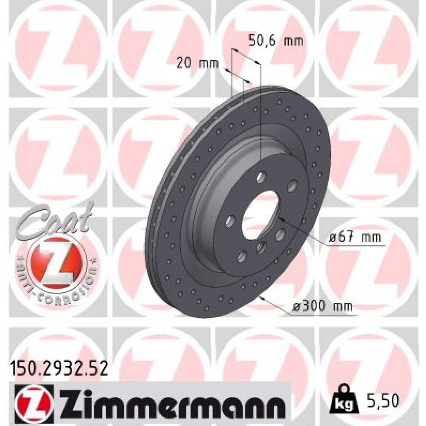 Remschijf ZIMMERMANN 150.2932.52