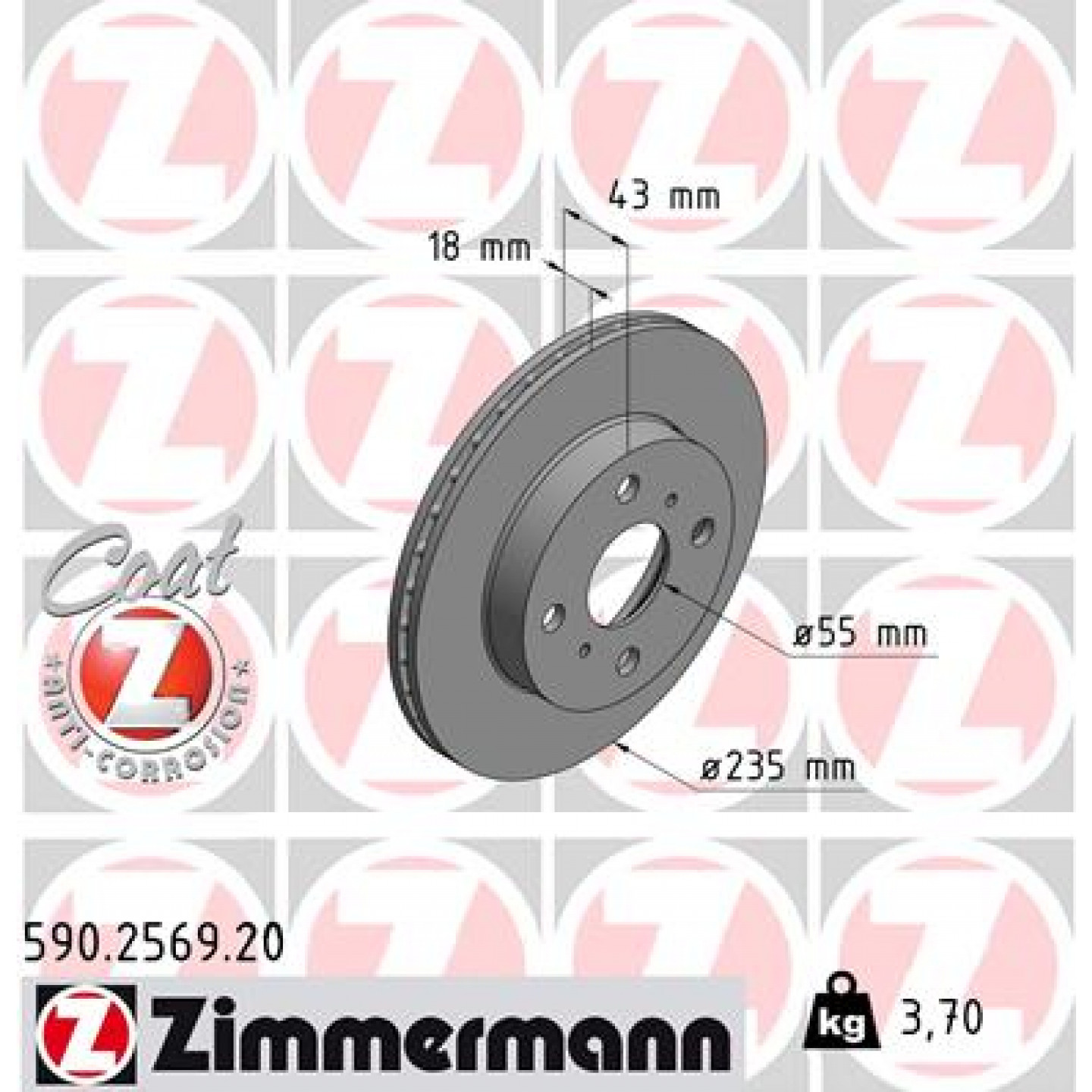 Discofreno ZIMMERMANN 590.2569.20