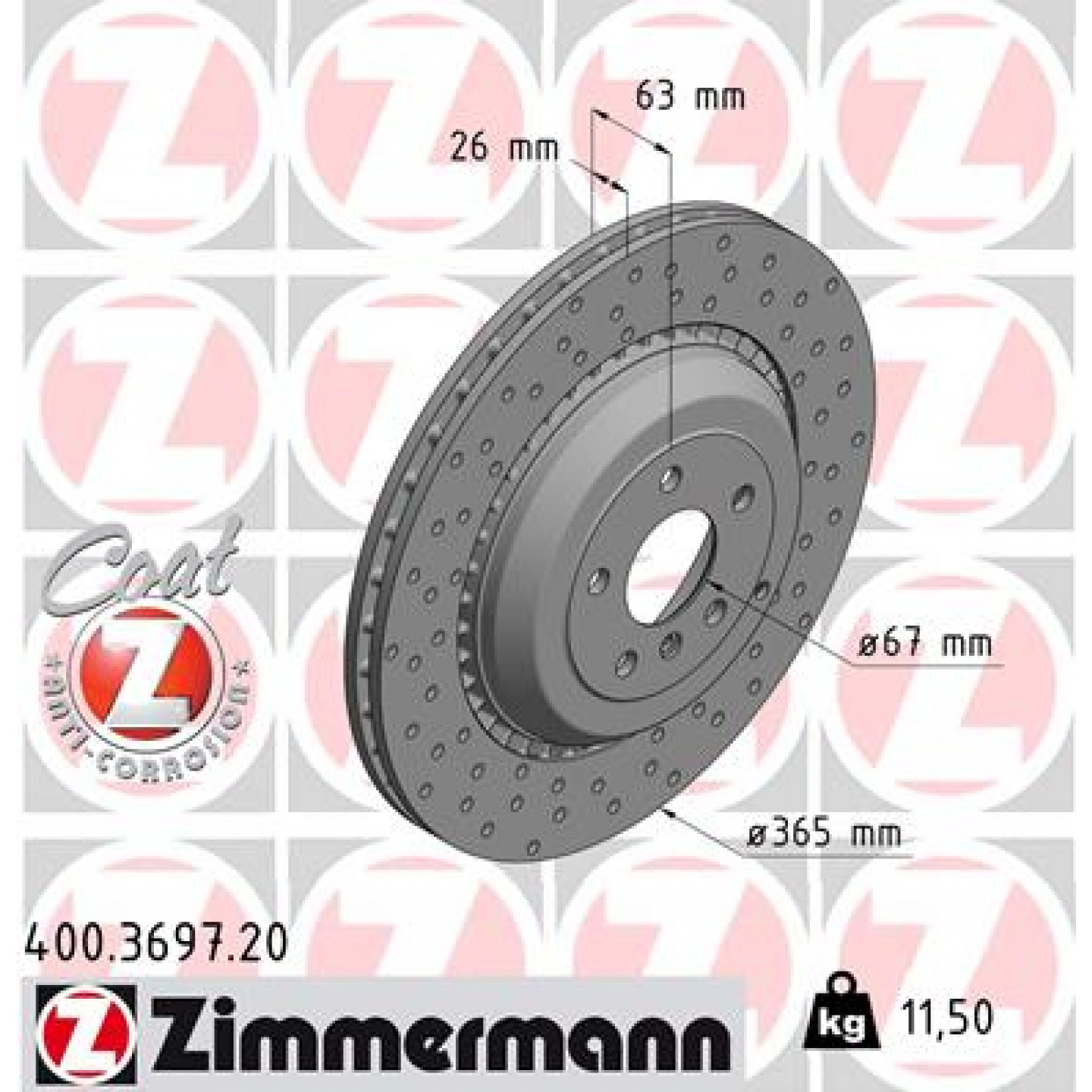 Discofreno ZIMMERMANN 400.3697.20
