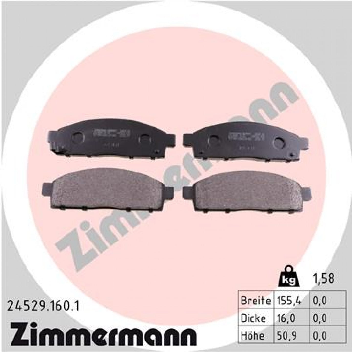 Bremseklodser ZIMMERMANN 24529.160.1