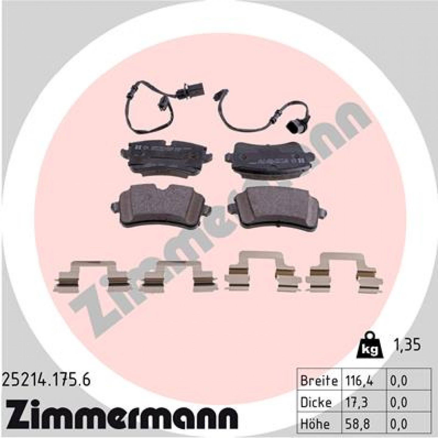 Bremseklodser ZIMMERMANN 25214.175.6