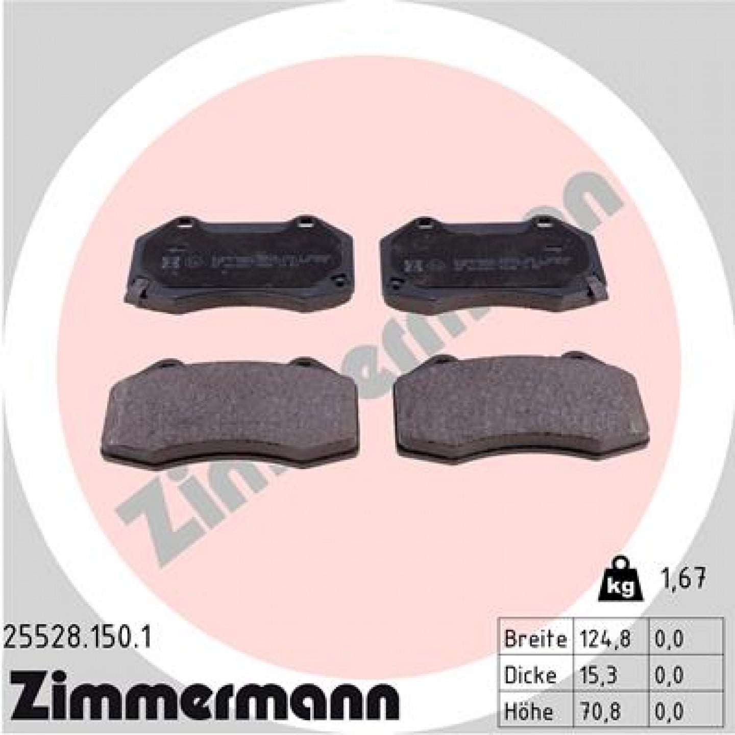 Kit pastiglie freno, Freno a disco ZIMMERMANN 25528.150.1