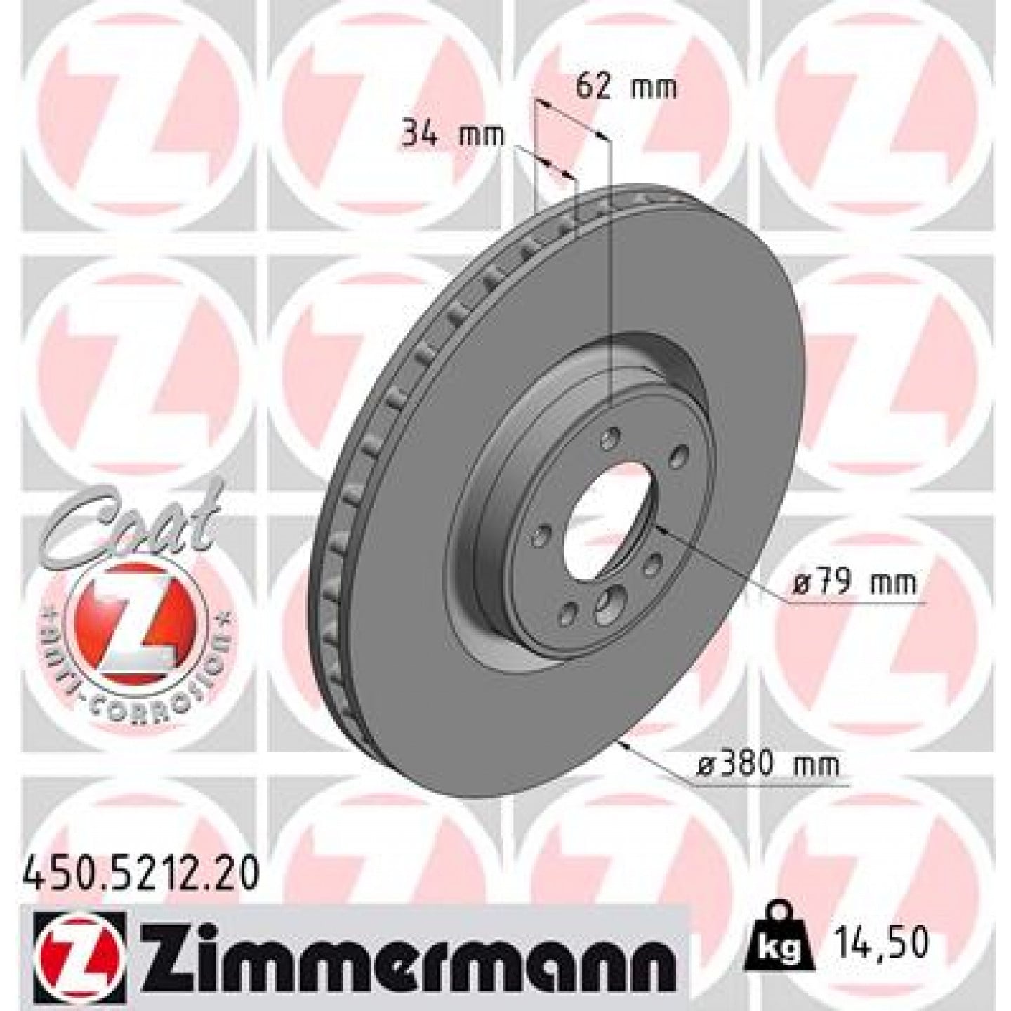 Remschijf ZIMMERMANN 450.5212.20