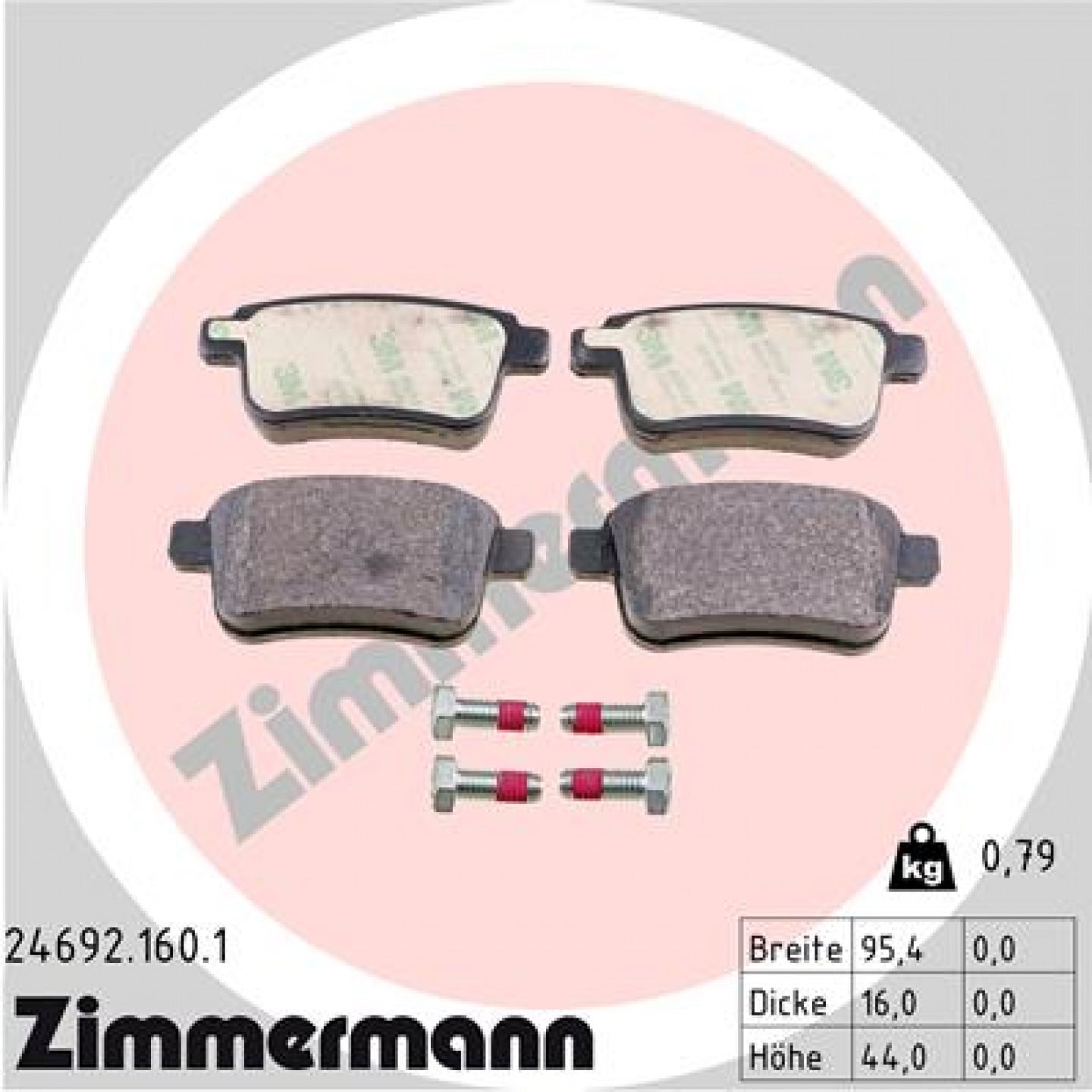 Bremseklodser ZIMMERMANN 24692.160.1