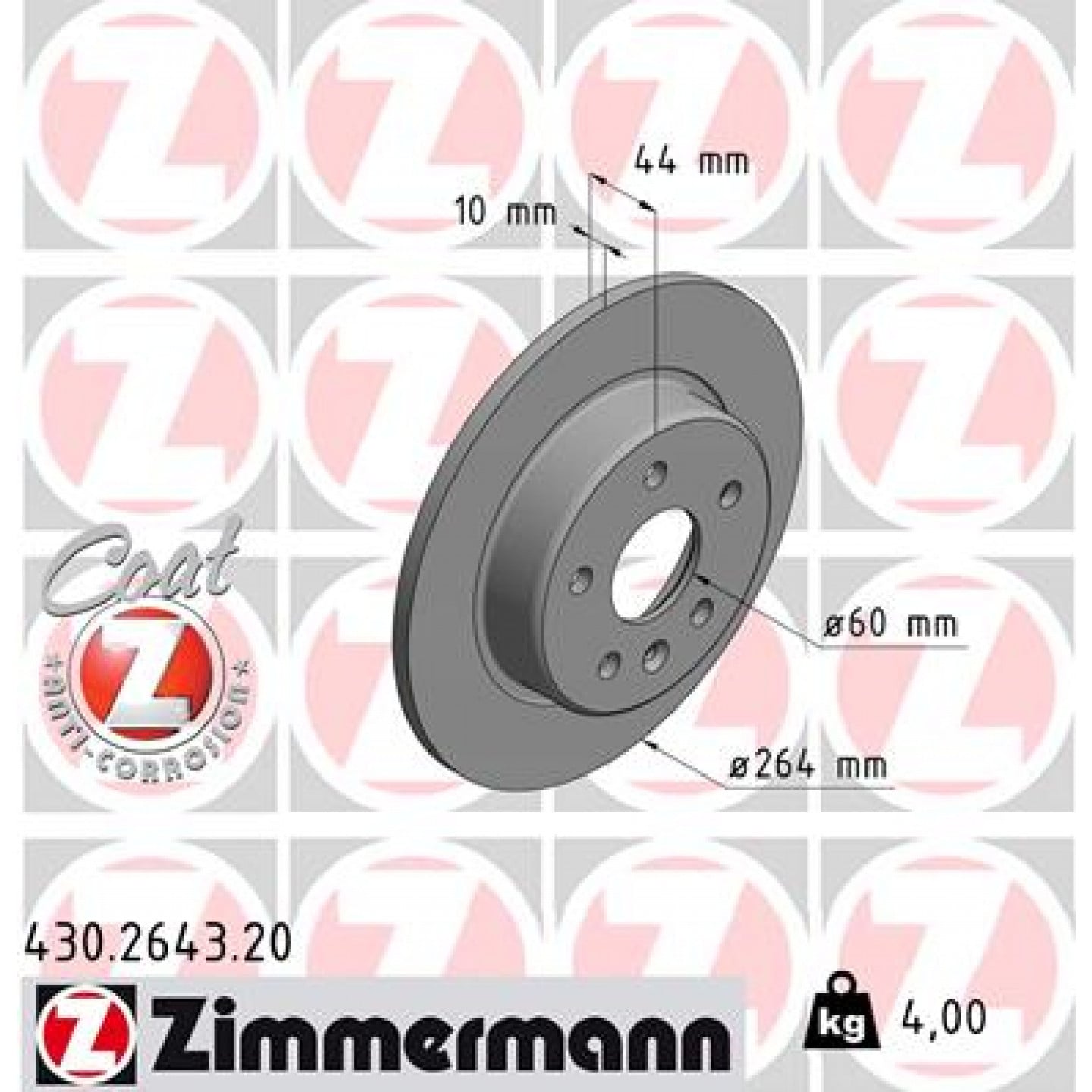Remschijf ZIMMERMANN 430.2643.20