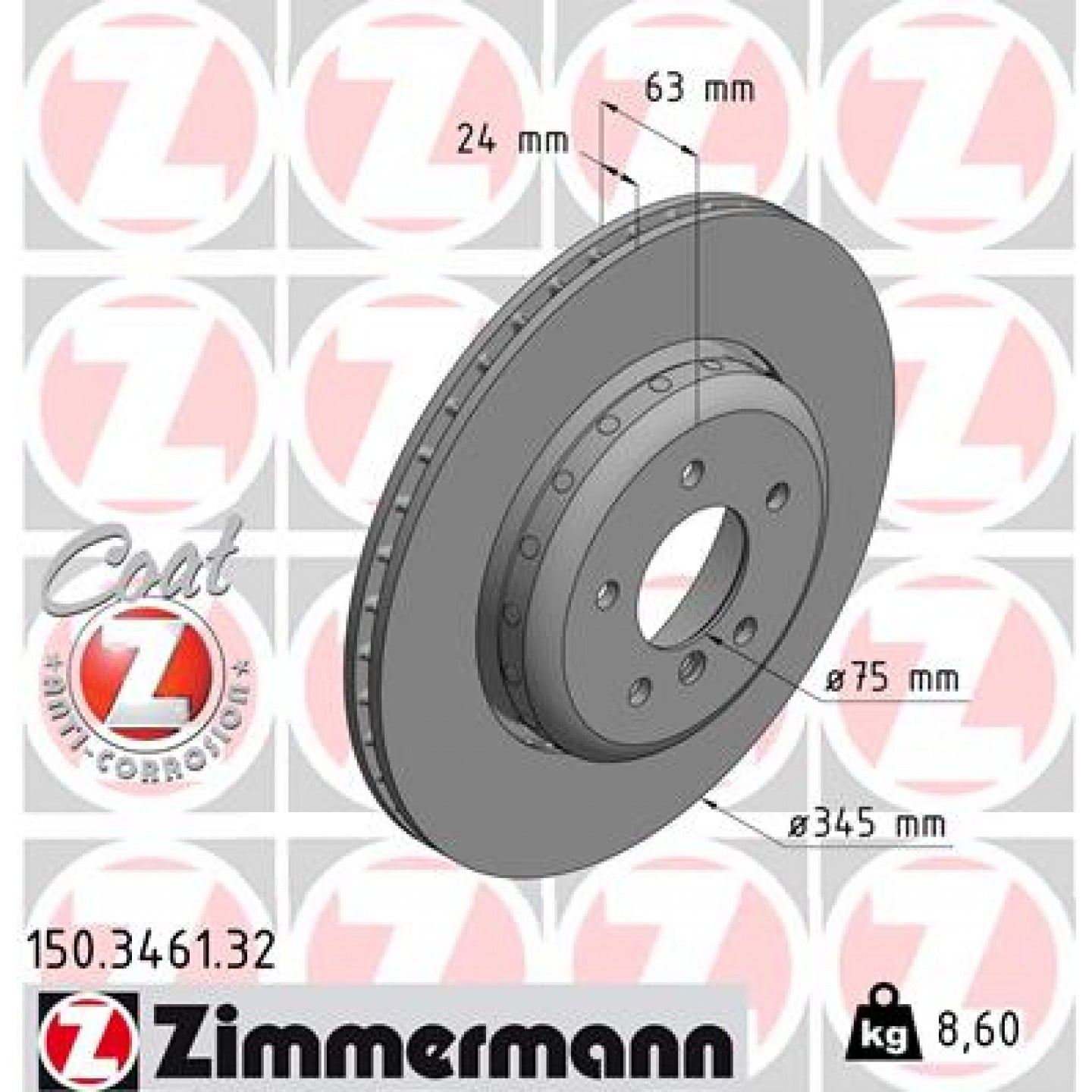 Brzdový kotouč ZIMMERMANN 150.3461.32