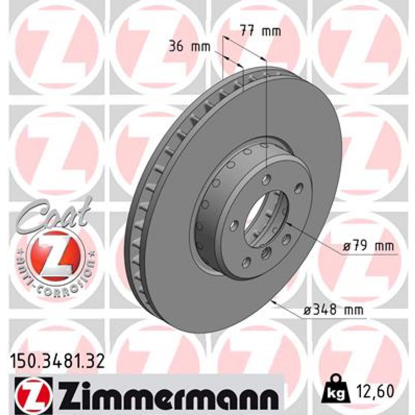 Brzdový kotouč ZIMMERMANN 150.3481.32