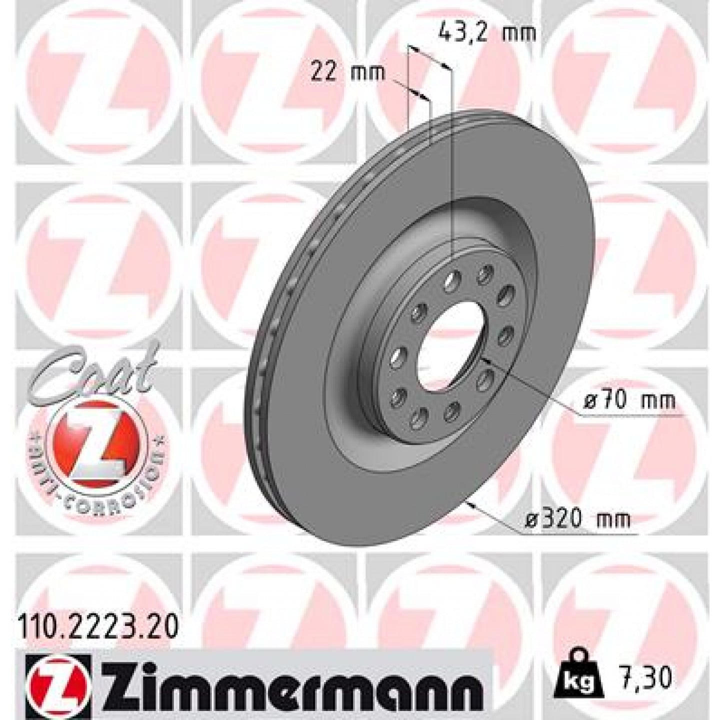 Brzdový kotouč ZIMMERMANN 110.2223.20