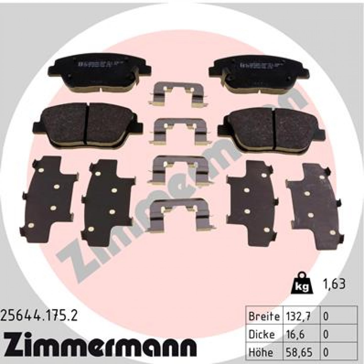 Bremseklodser ZIMMERMANN 25644.175.2