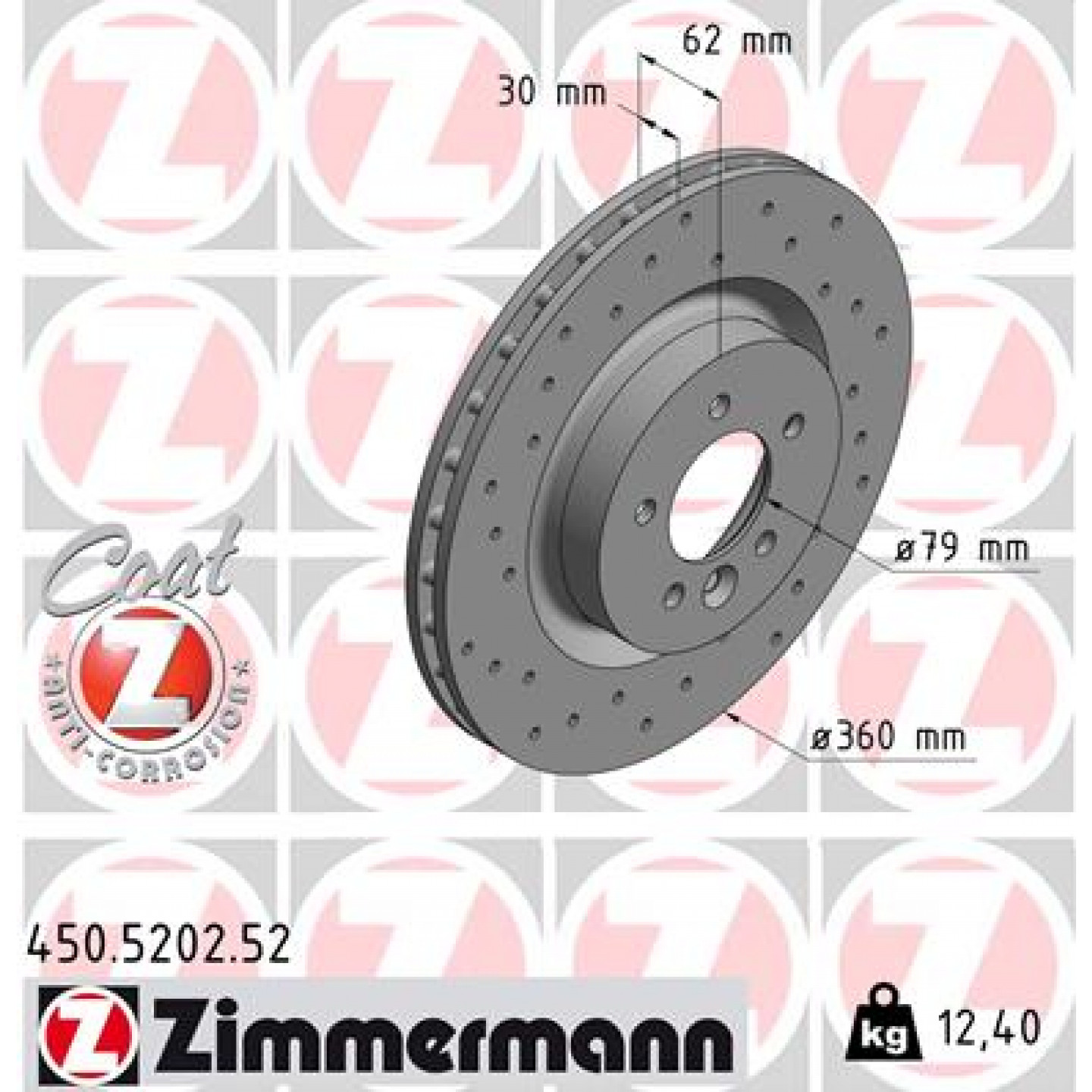 Bremseskive ZIMMERMANN 450.5202.52