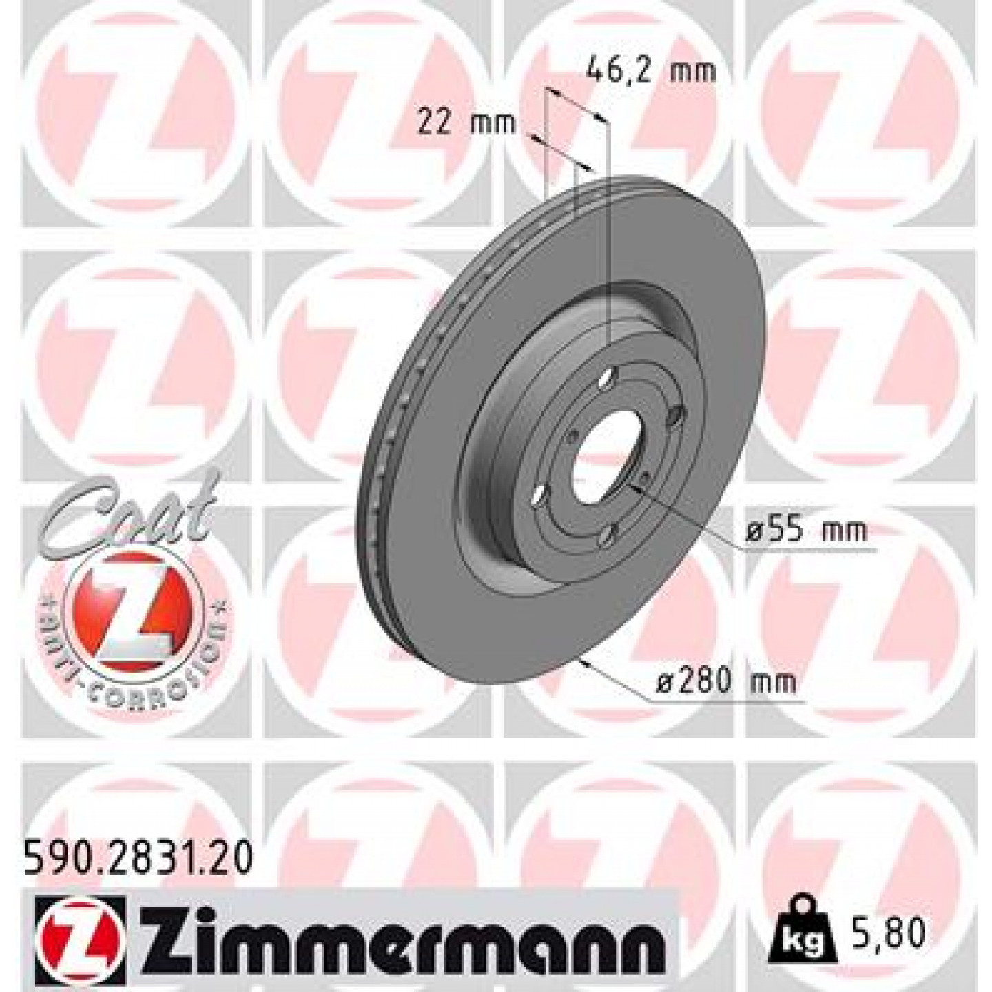Discofreno ZIMMERMANN 590.2831.20