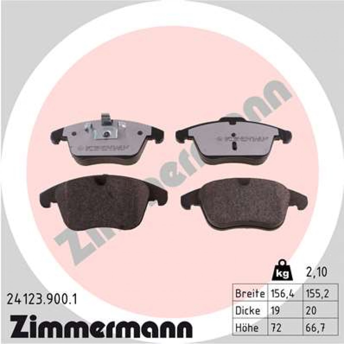 Bremseklodser ZIMMERMANN 24123.900.1