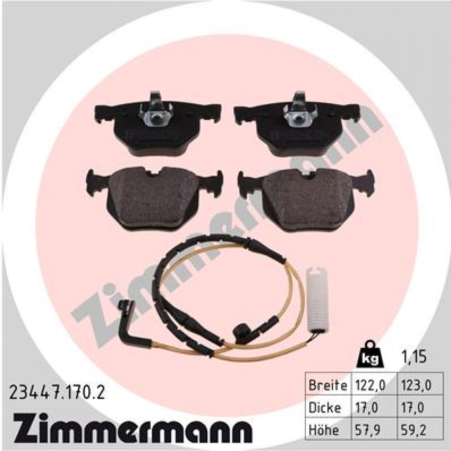 Bremseklodser ZIMMERMANN 23447.170.2