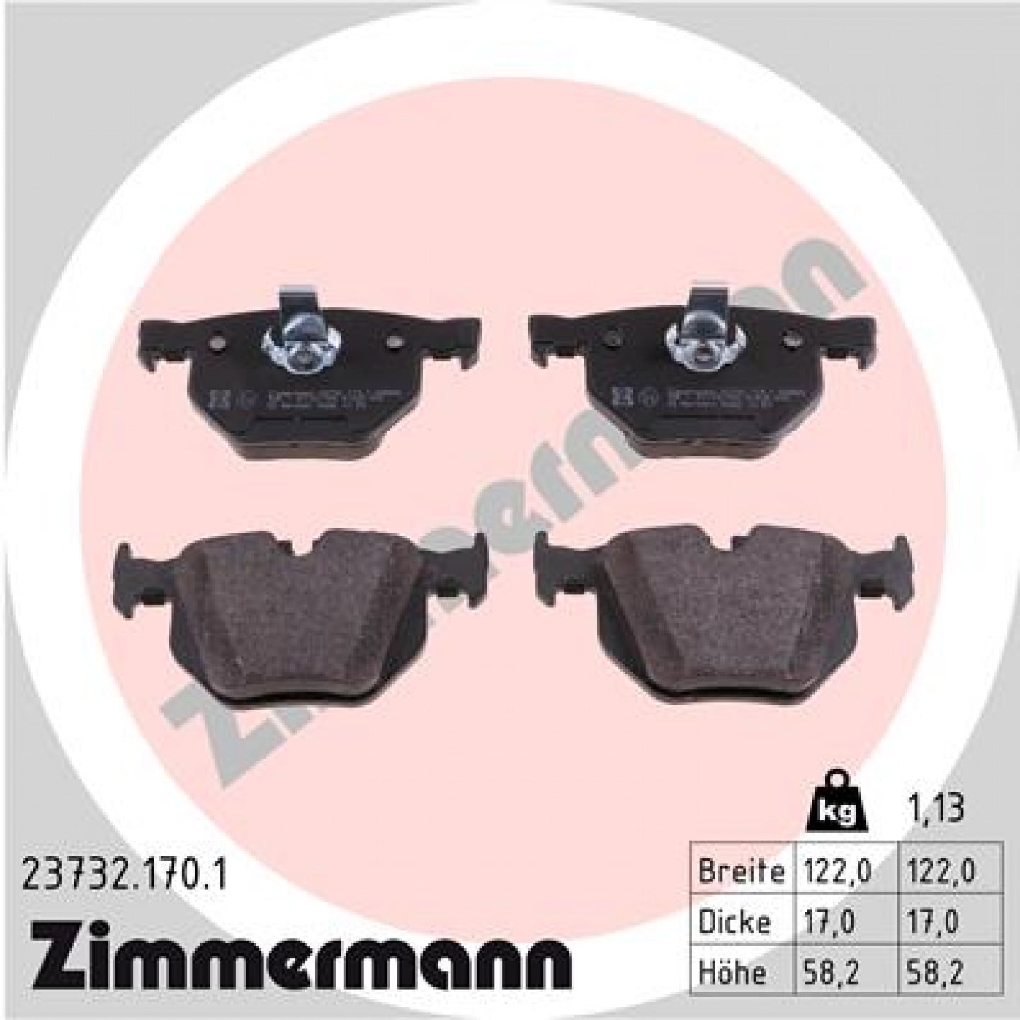 Bremseklodser ZIMMERMANN 23732.170.1