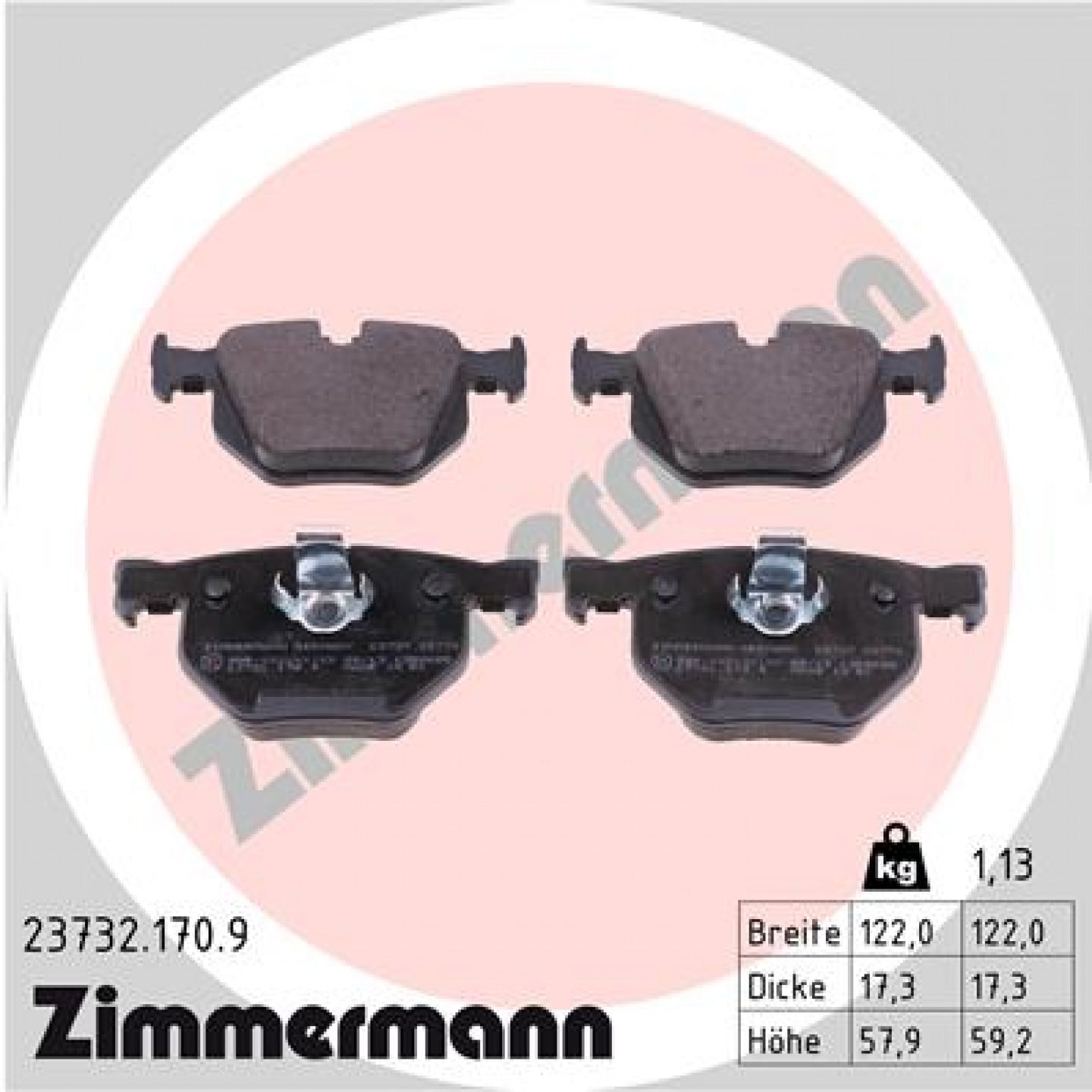 Bremseklodser ZIMMERMANN 23732.170.9