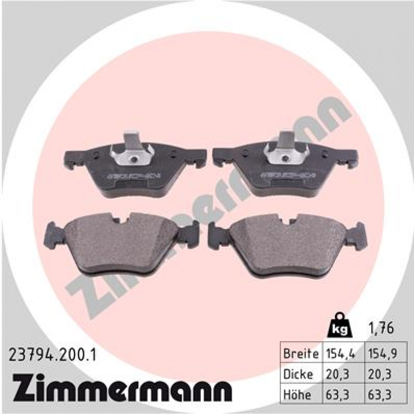 Bremseklodser ZIMMERMANN 23794.200.1
