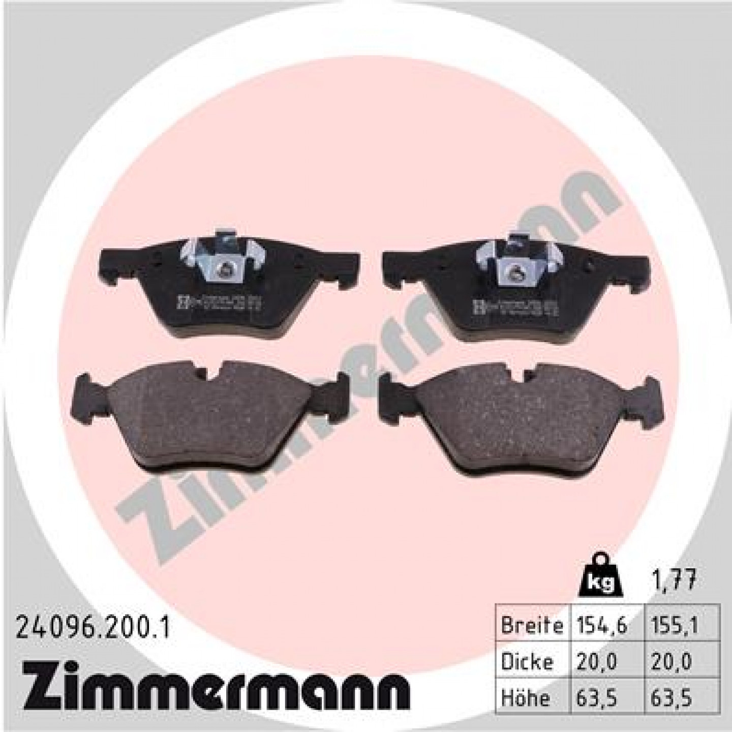 Bremseklodser ZIMMERMANN 24096.200.1