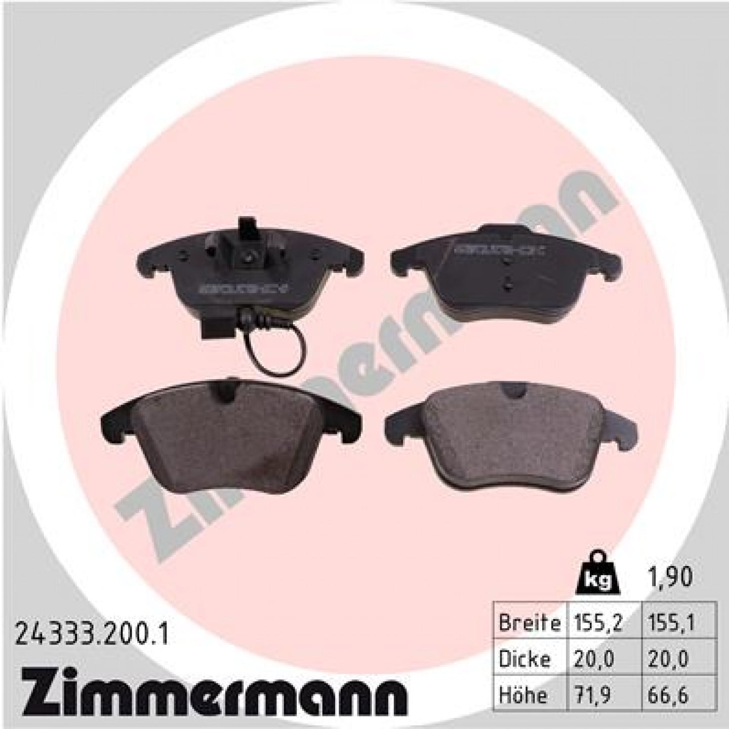 Bremseklodser ZIMMERMANN 24333.200.1