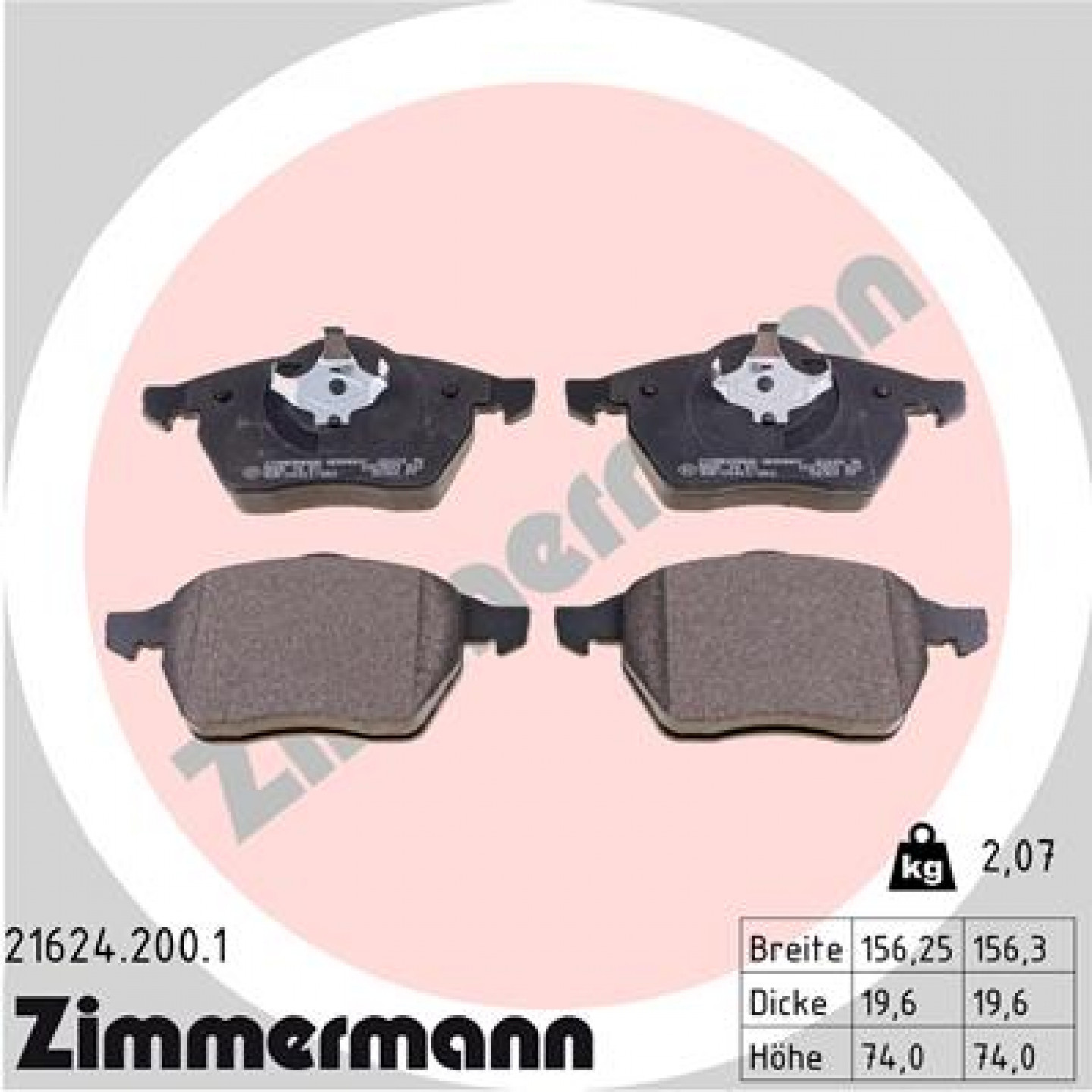 Bremseklodser ZIMMERMANN 21624.200.1