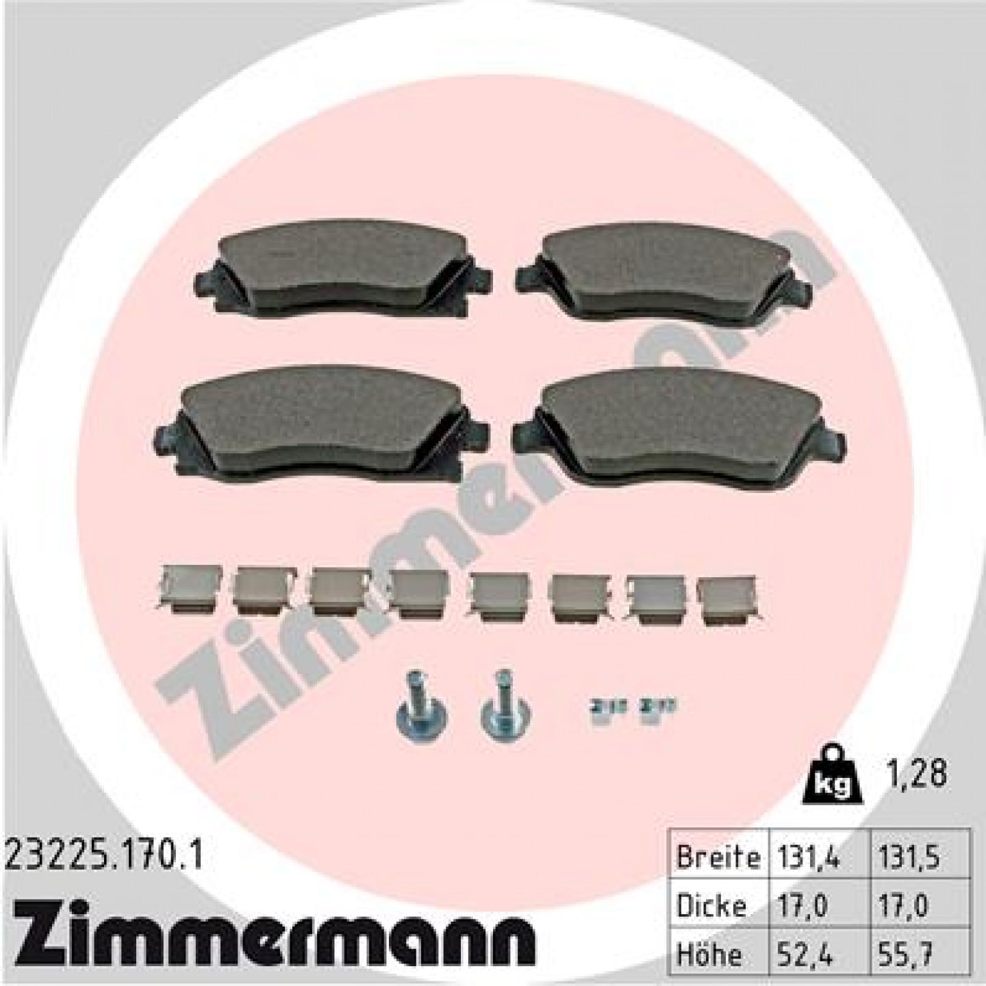 Bremseklodser ZIMMERMANN 23225.170.1