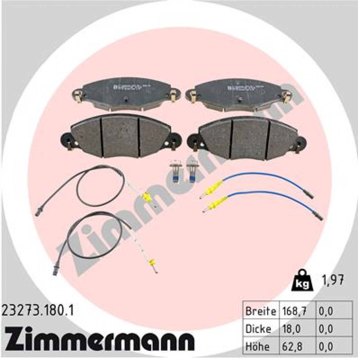 Bremseklodser ZIMMERMANN 23273.180.1
