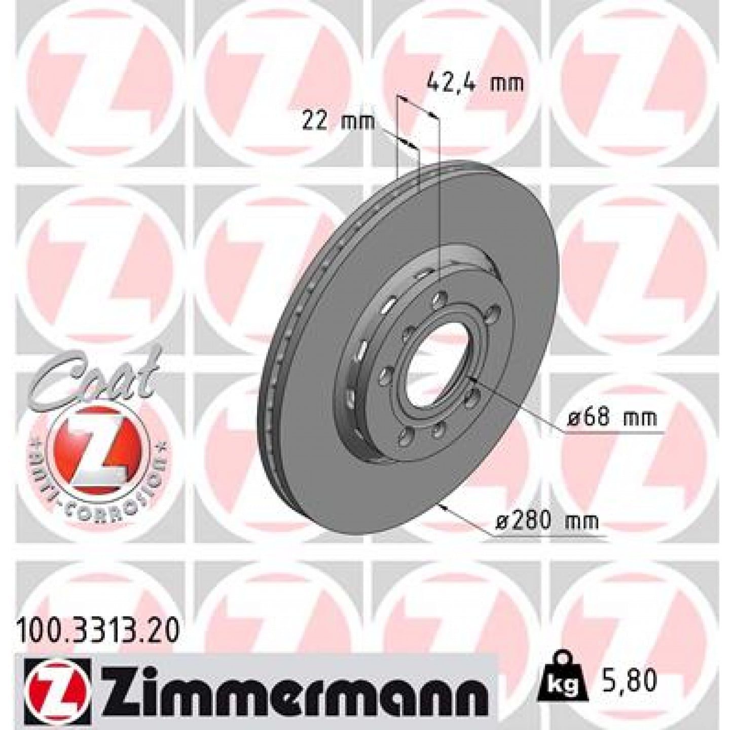 Discofreno ZIMMERMANN 100.3313.20