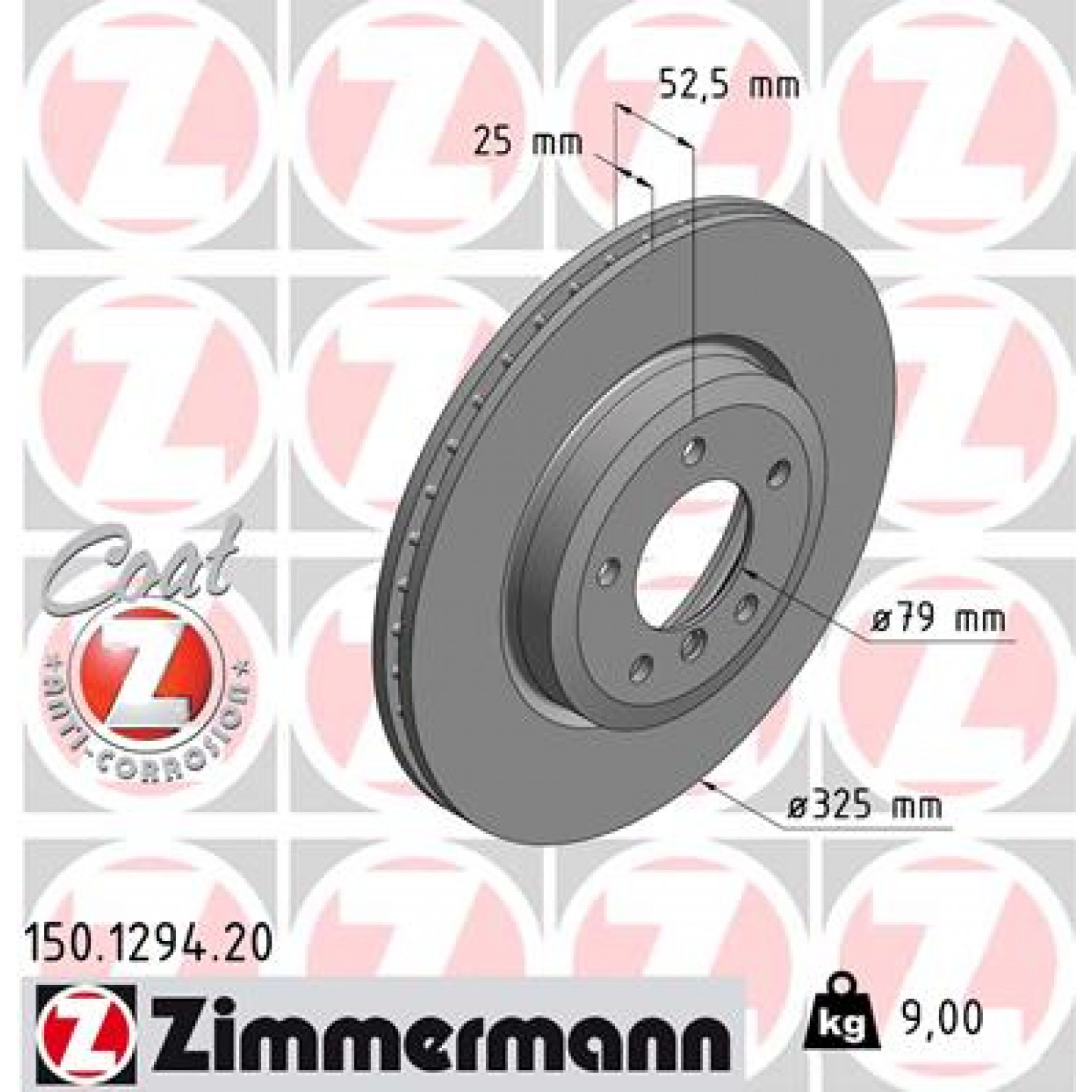 Bremseskive ZIMMERMANN 150.1294.20
