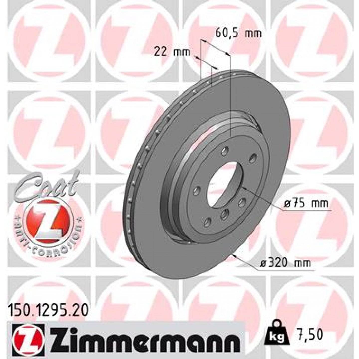Brzdový kotouč ZIMMERMANN 150.1295.20
