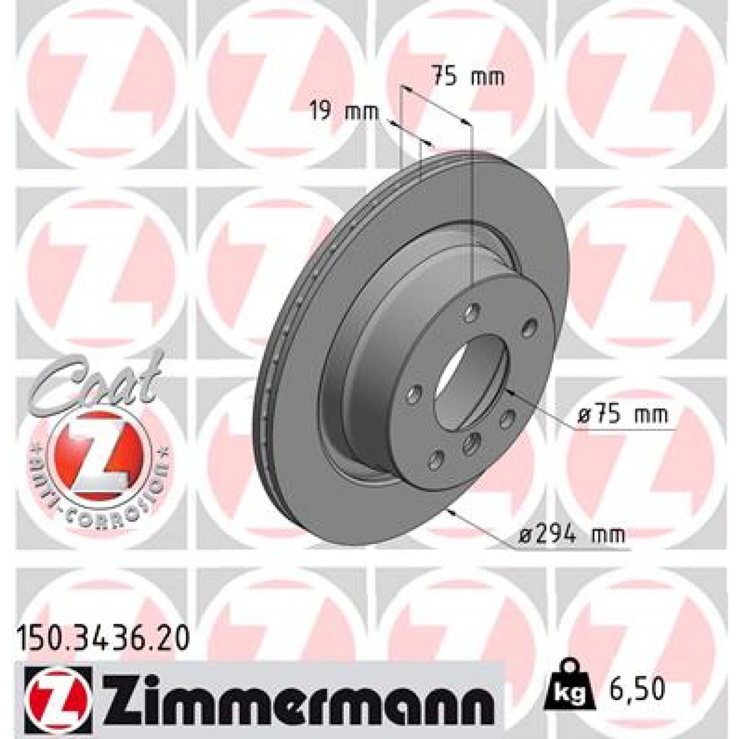 Brzdový kotouč ZIMMERMANN 150.3436.20