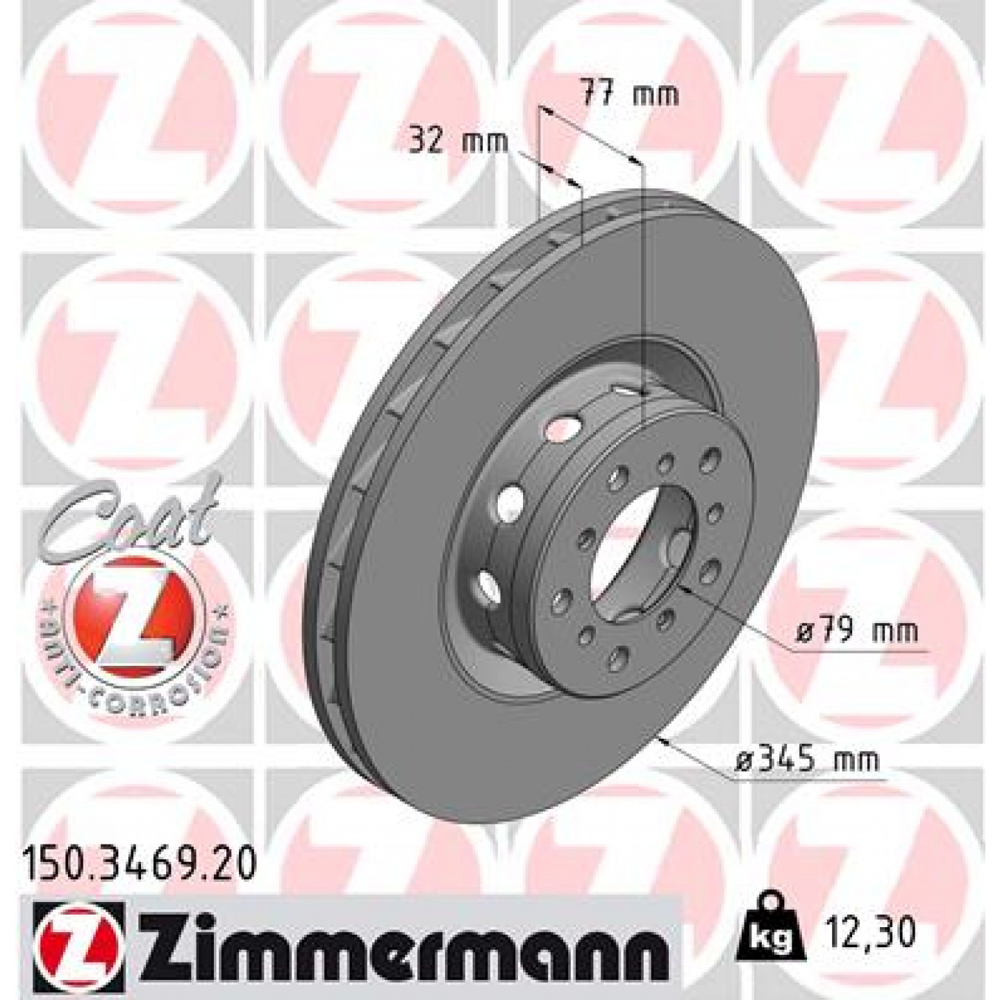 Bremseskive ZIMMERMANN 150.3469.20