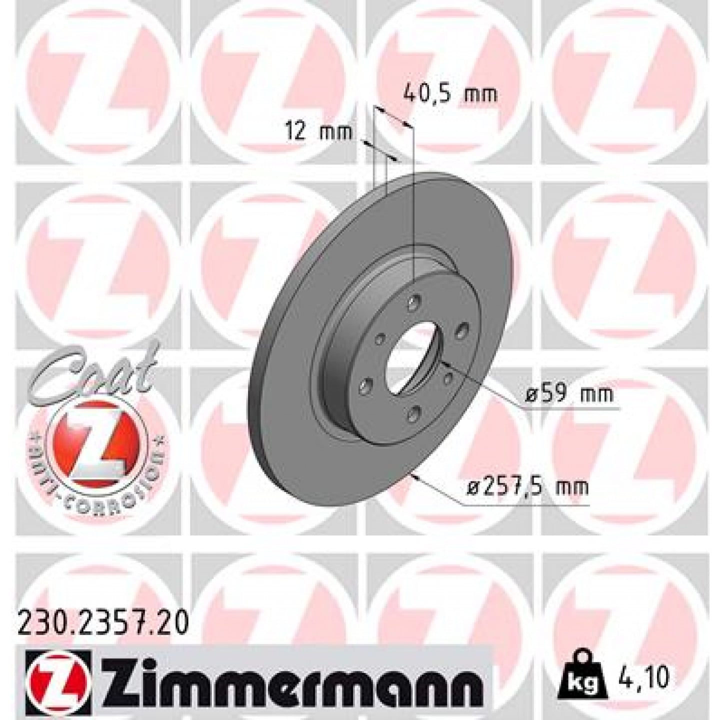 Remschijf ZIMMERMANN 230.2357.20