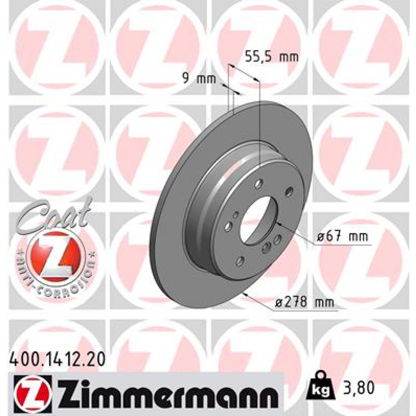 Discofreno ZIMMERMANN 400.1412.20