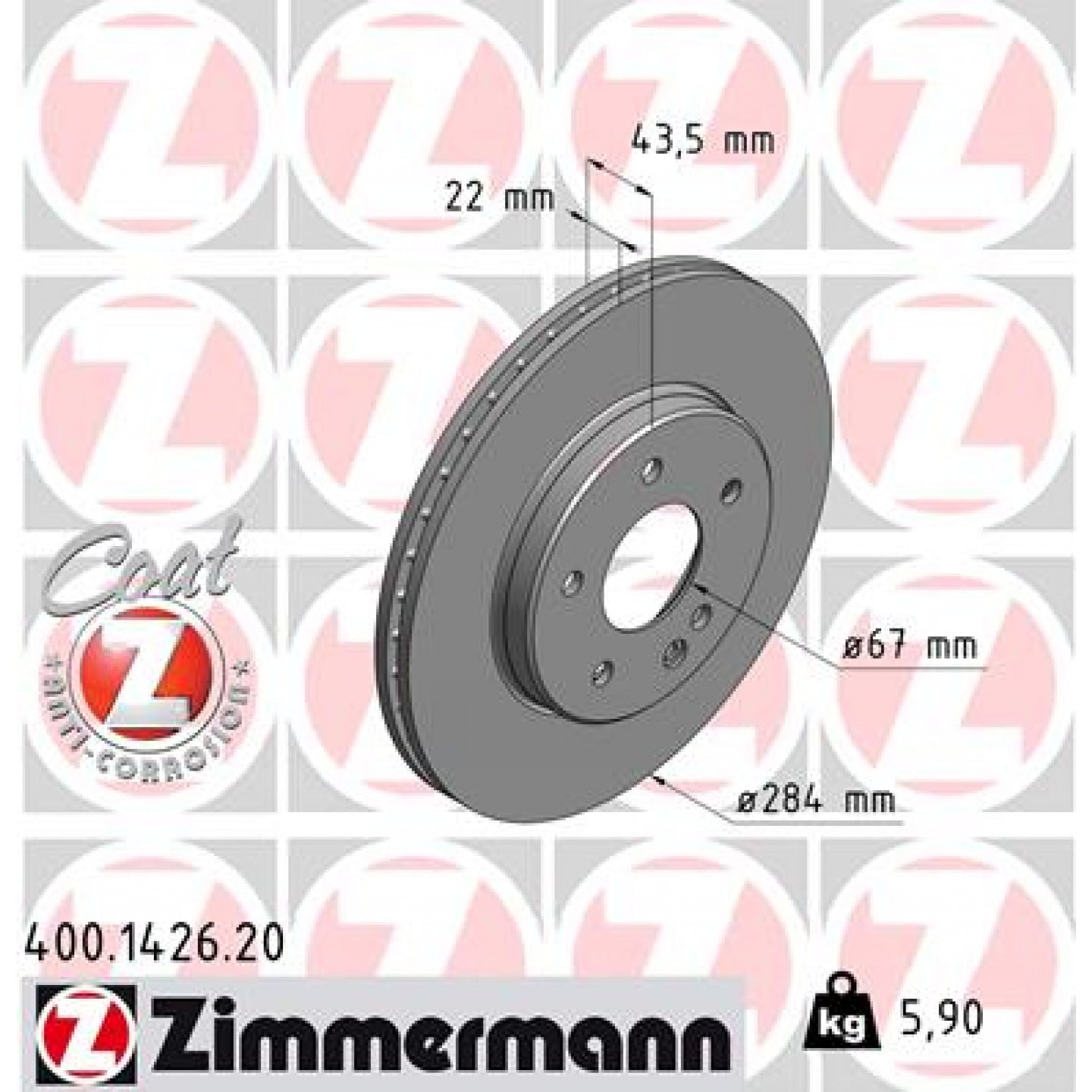 Bremsscheibe ZIMMERMANN 400.1426.20