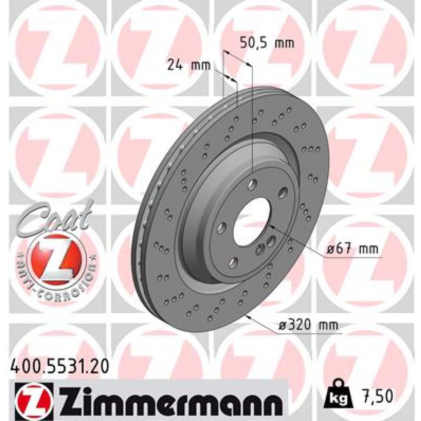 Remschijf ZIMMERMANN 400.5531.20