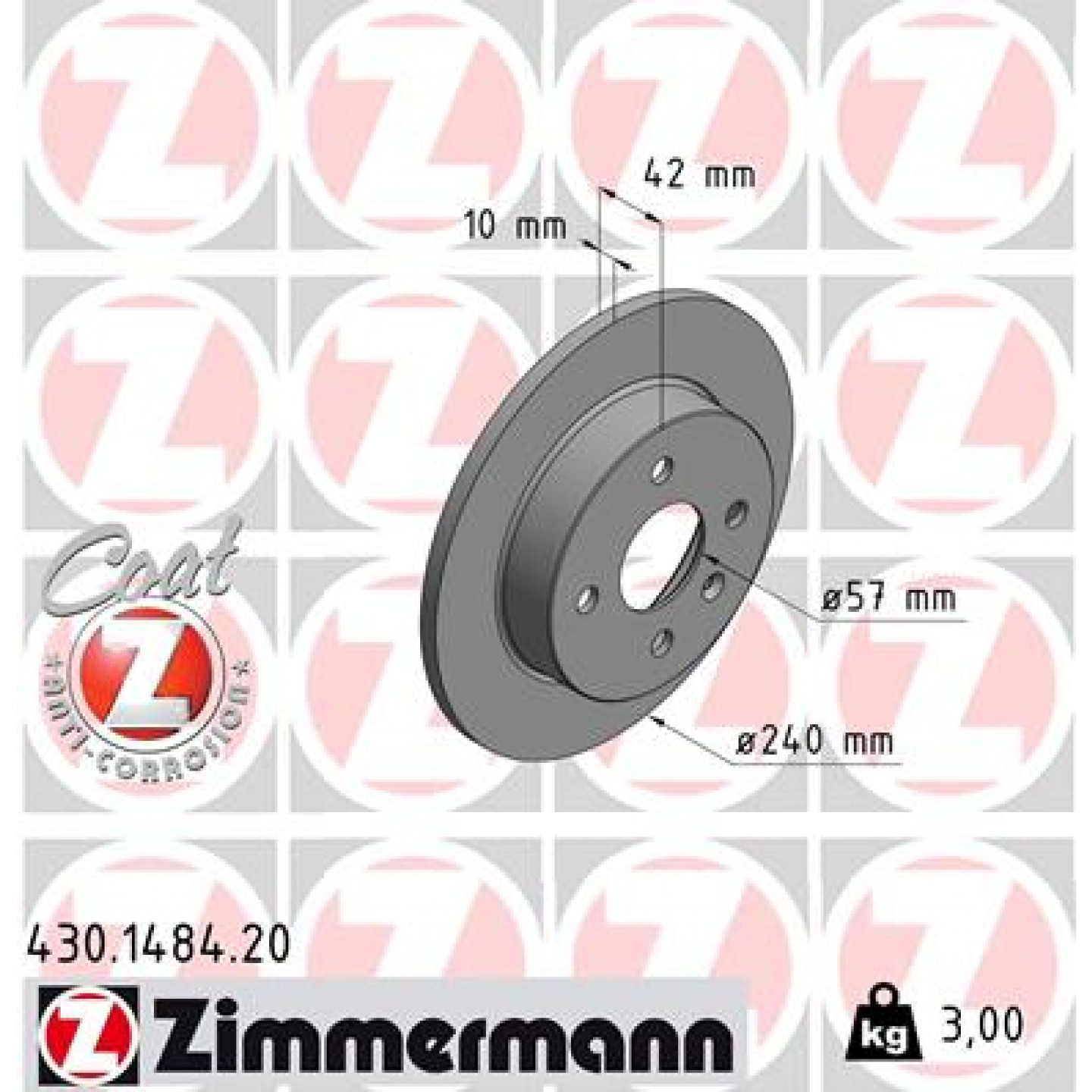 Bremsscheibe ZIMMERMANN 430.1484.20