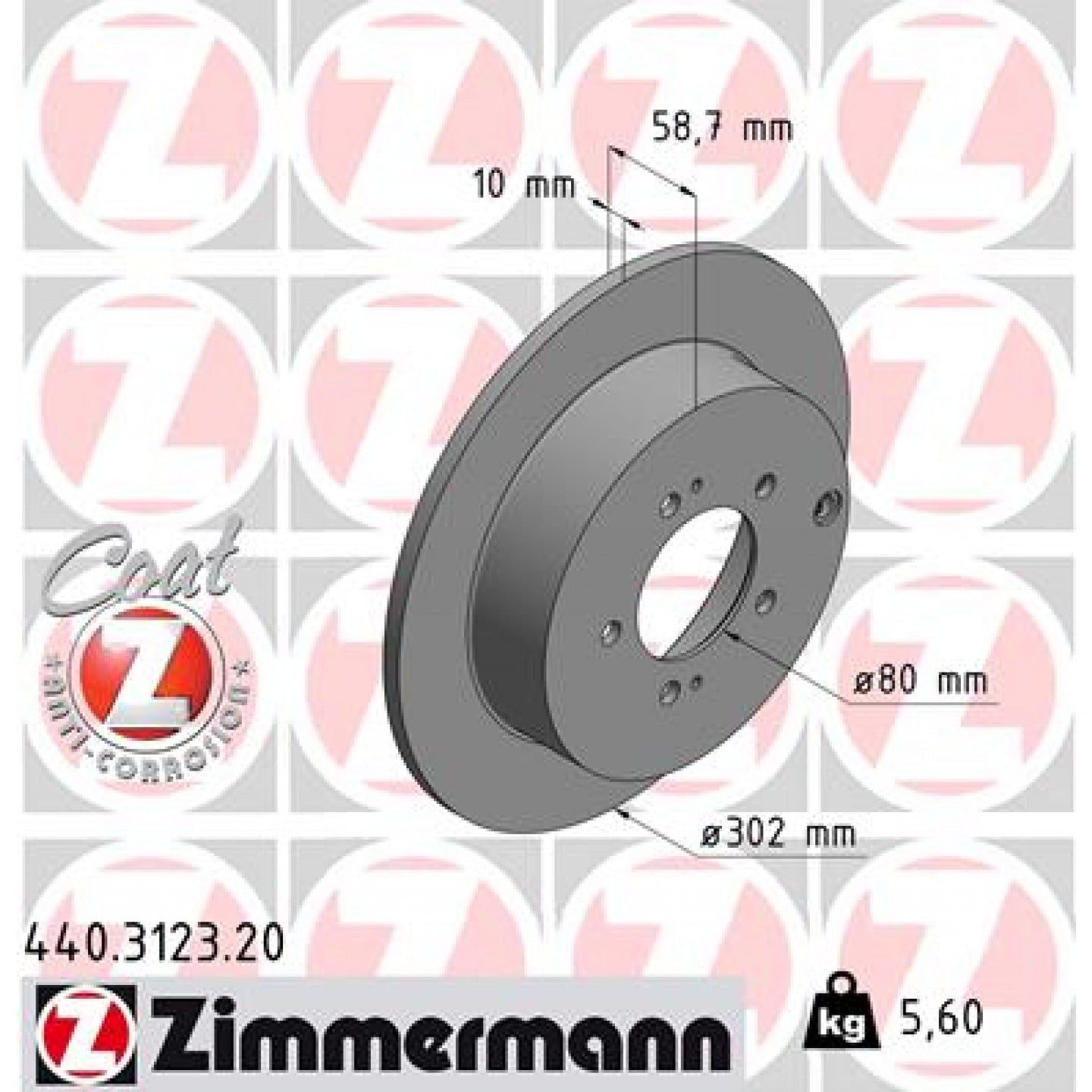 Remschijf ZIMMERMANN 440.3123.20