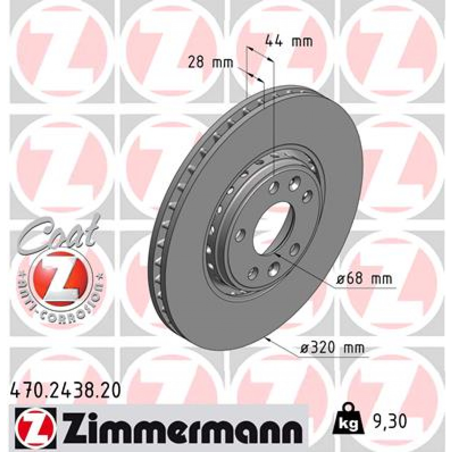 Bremseskive ZIMMERMANN 470.2438.20