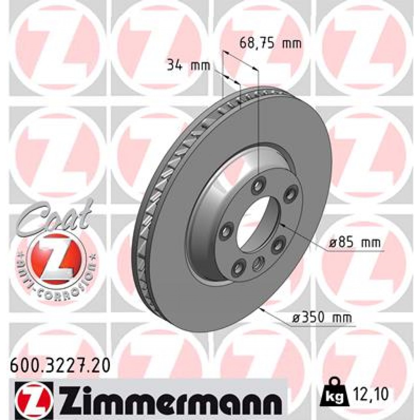 Remschijf ZIMMERMANN 600.3227.20
