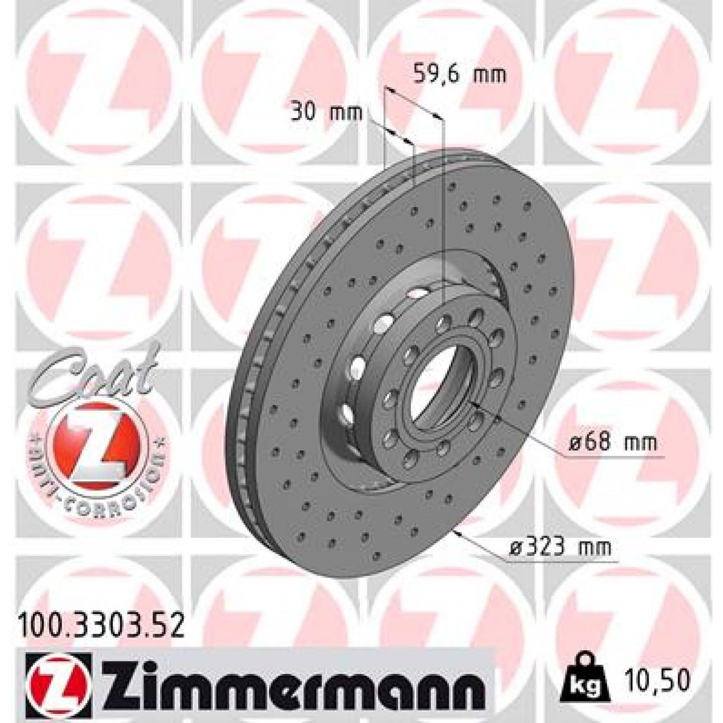 Remschijf ZIMMERMANN 100.3303.52