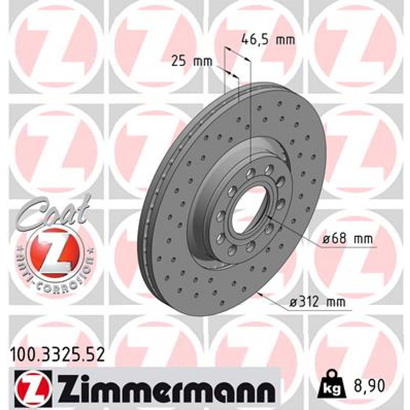 Discofreno ZIMMERMANN 100.3325.52