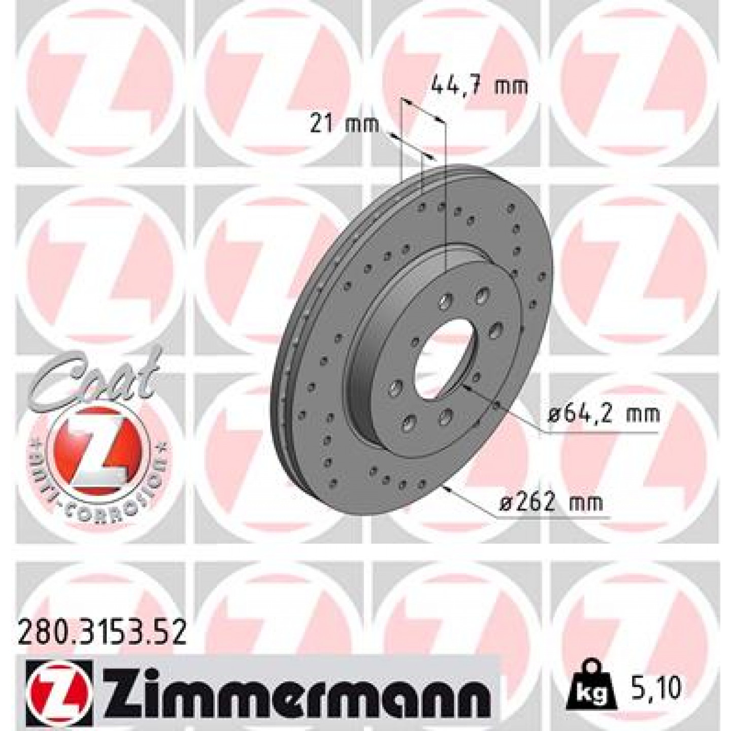 Discofreno ZIMMERMANN 280.3153.52