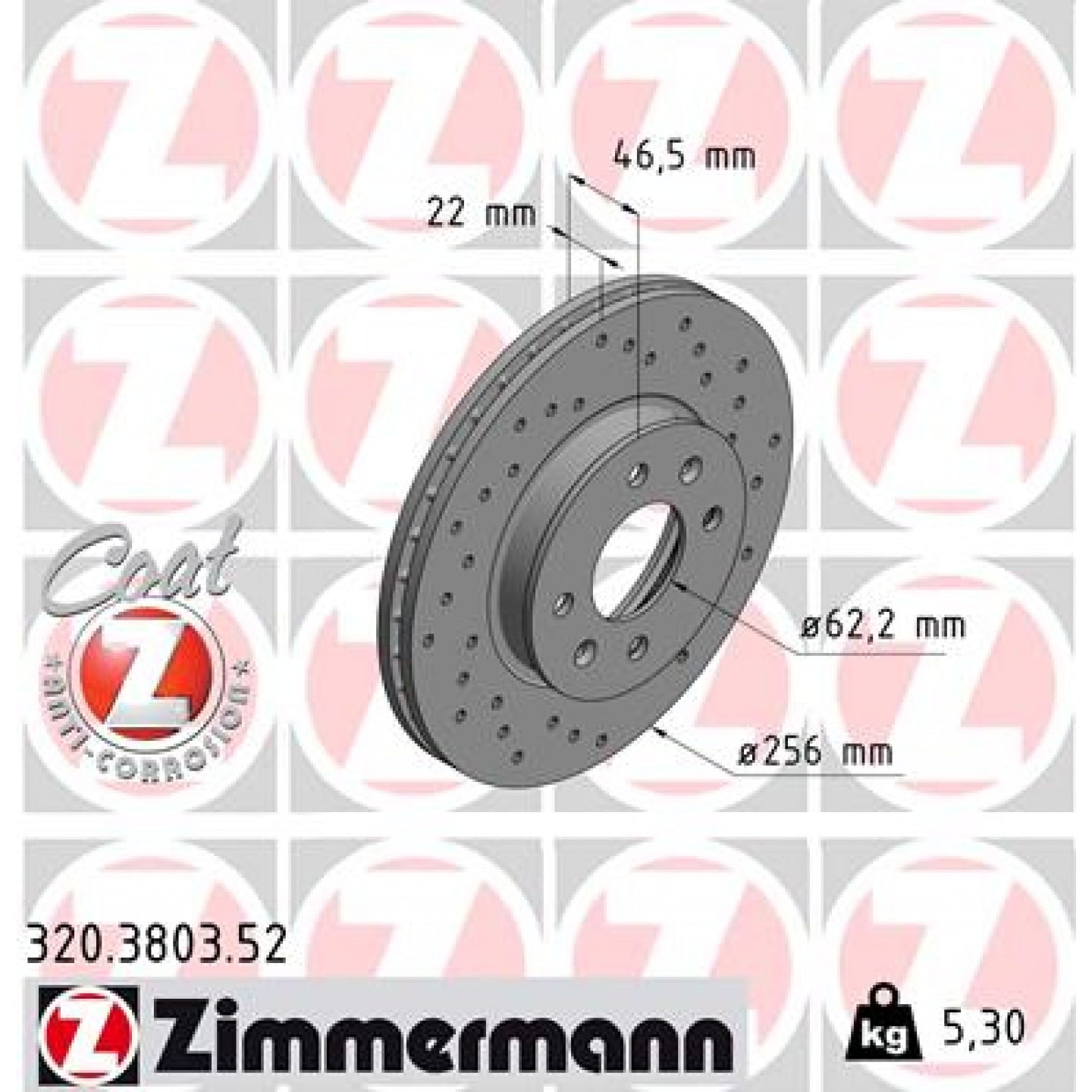 Discofreno ZIMMERMANN 320.3803.52