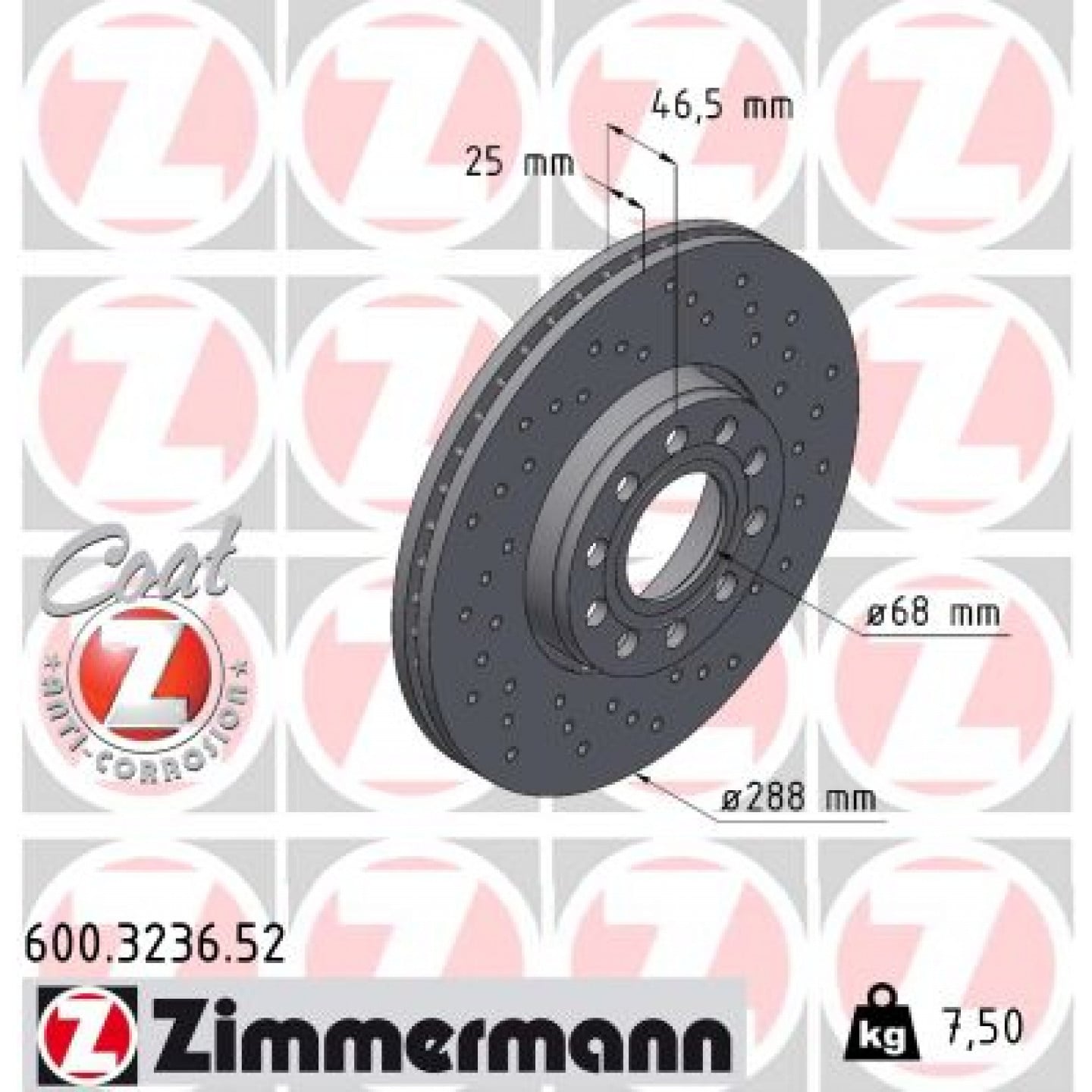 Brzdový kotouč ZIMMERMANN 600.3236.52