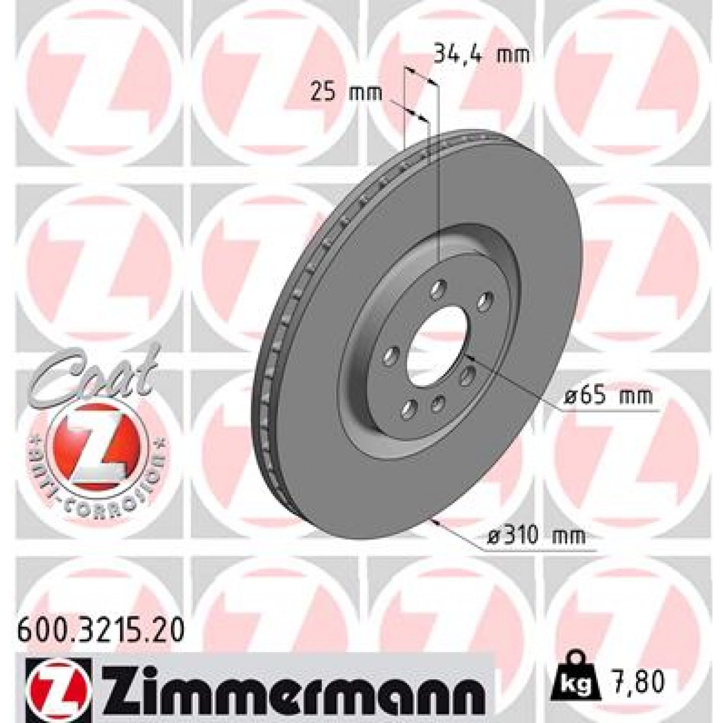 Brzdový kotouč ZIMMERMANN 600.3215.20