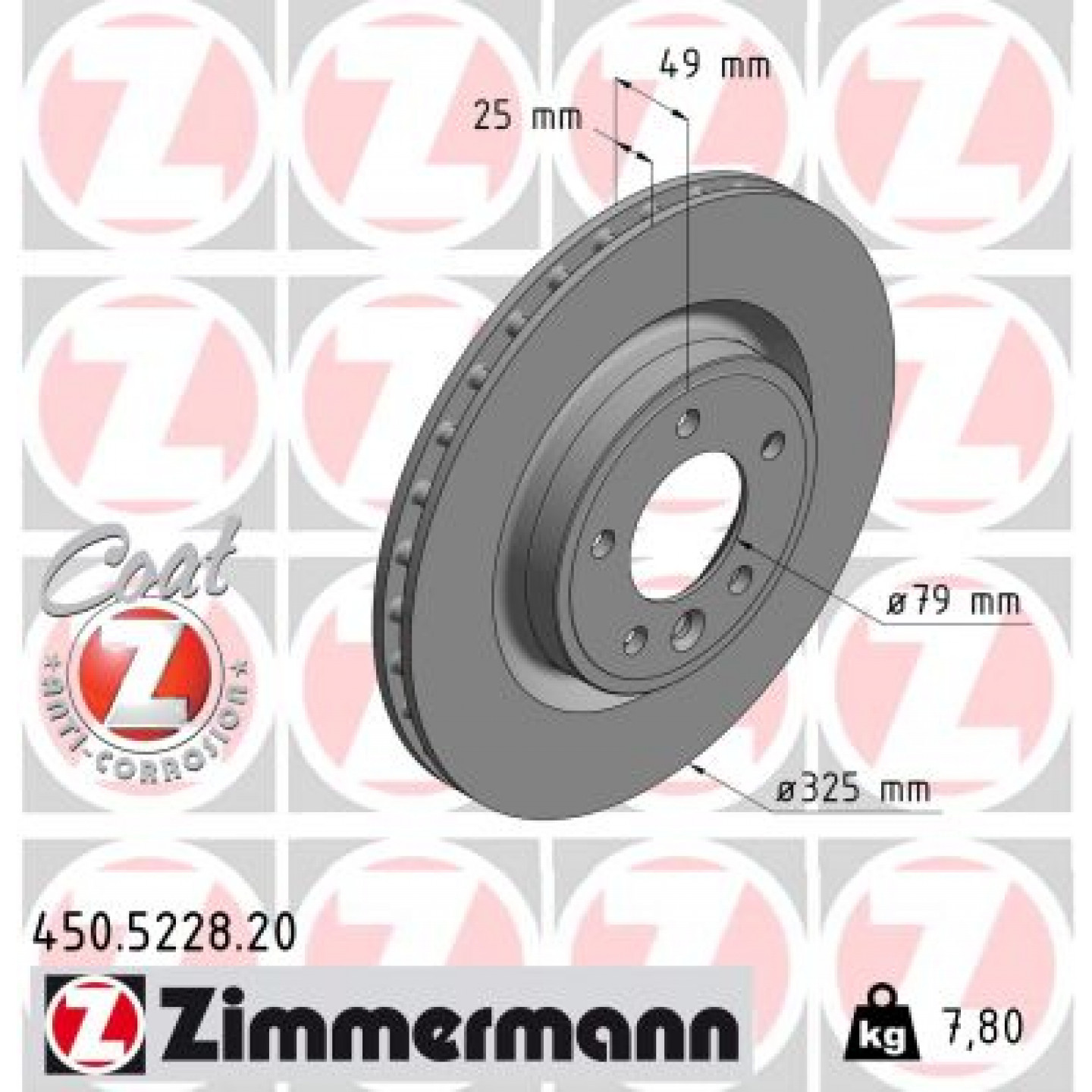 Disco de travão ZIMMERMANN 450.5228.20