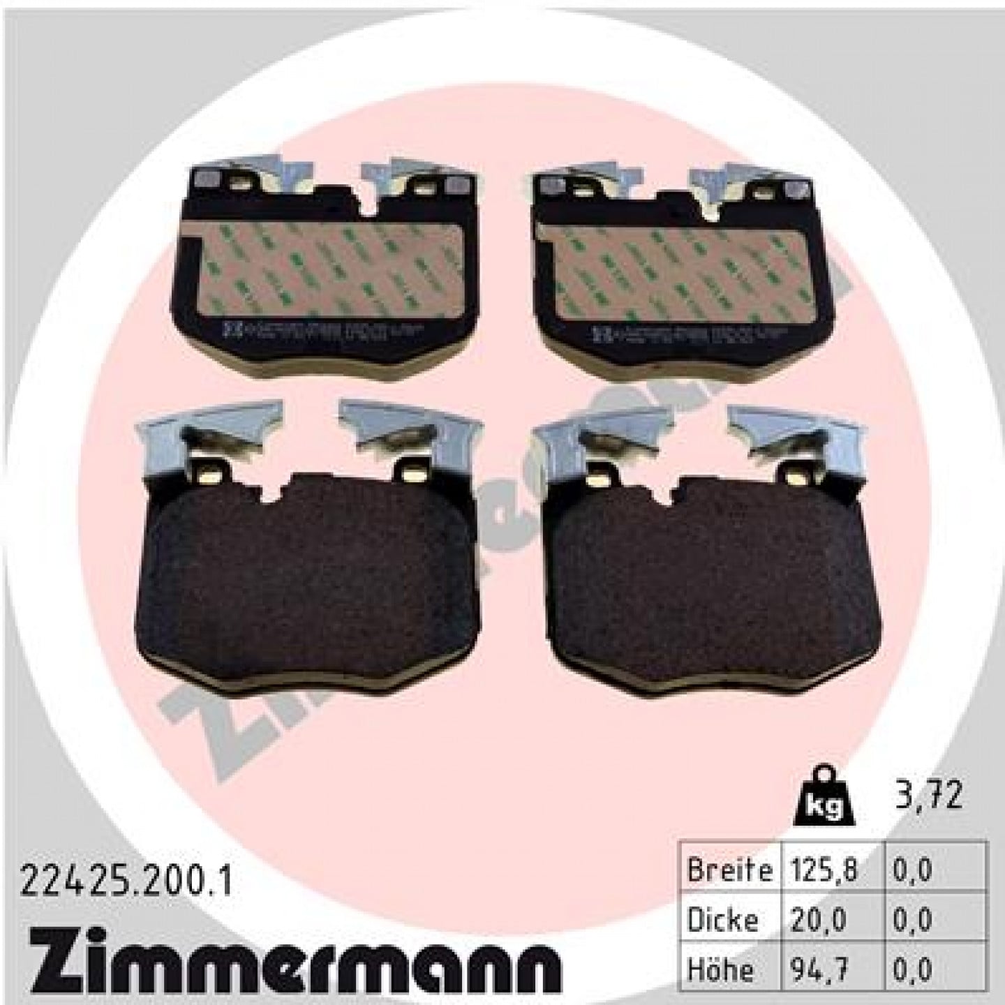 Bremseklodser ZIMMERMANN 22425.200.1