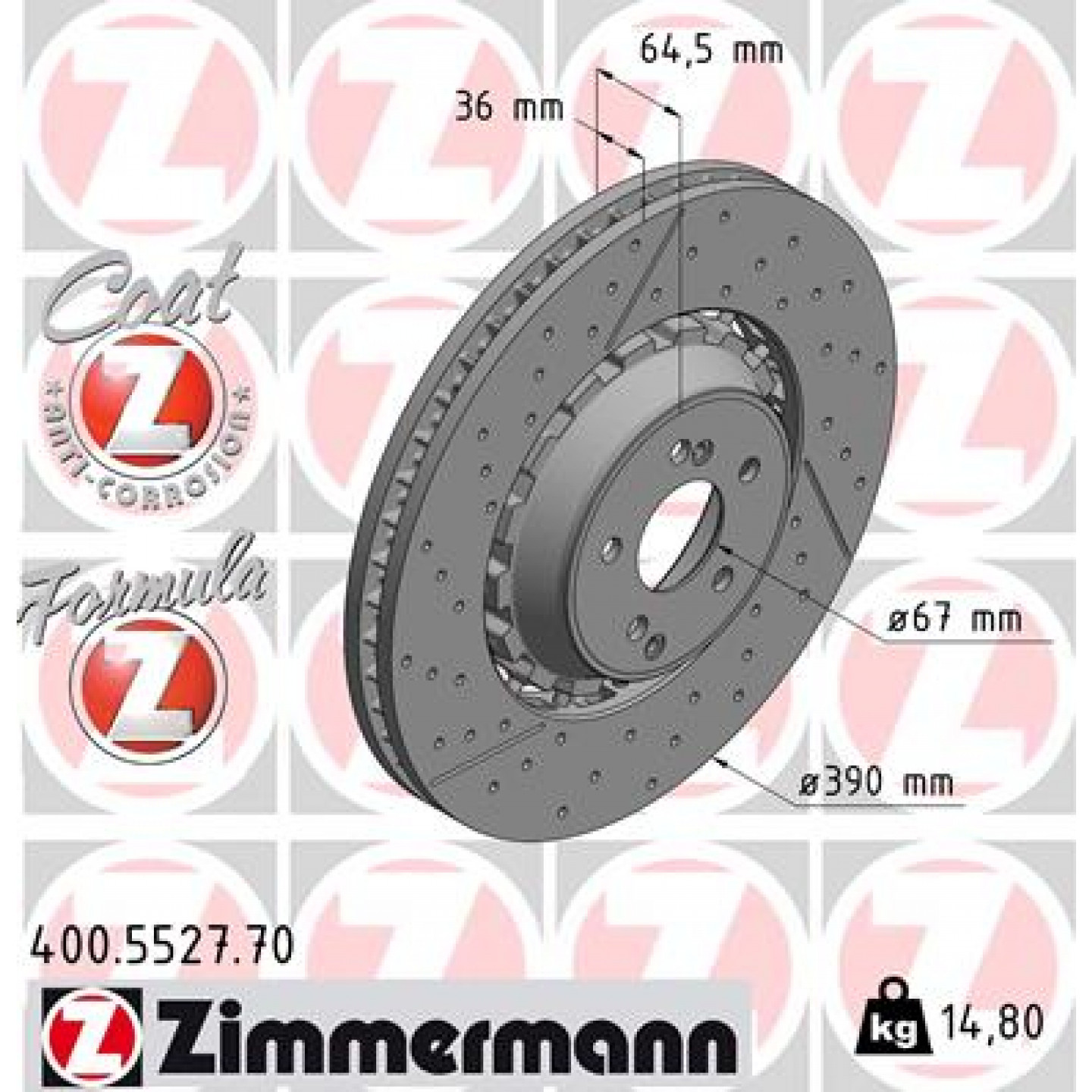 Brzdový kotouč ZIMMERMANN 400.5527.70
