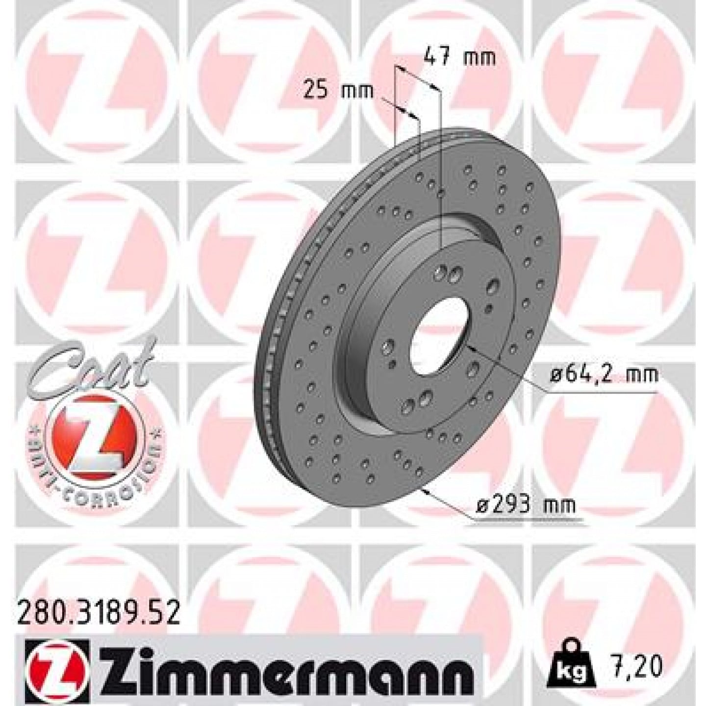 Remschijf ZIMMERMANN 280.3189.52