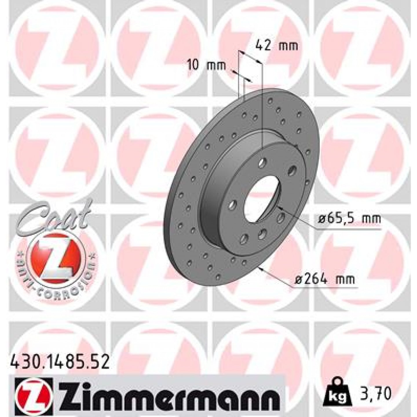Tarcza hamulcowa ZIMMERMANN 430.1485.52